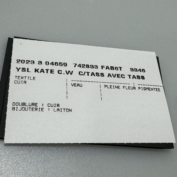 YSL Saint Laurent Kate Tassel Chain Bag Velour Olive Gold - Picture 9 of 10